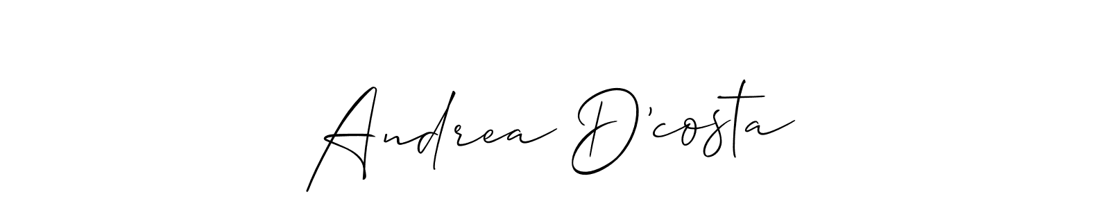 Best and Professional Signature Style for Andrea D’costa. Allison_Script Best Signature Style Collection. Andrea D’costa signature style 2 images and pictures png