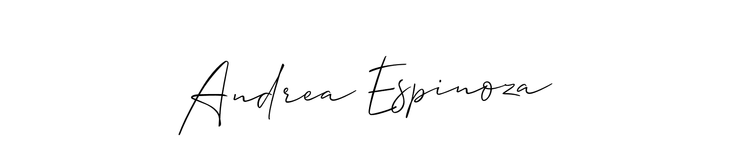 It looks lik you need a new signature style for name Andrea Espinoza. Design unique handwritten (Allison_Script) signature with our free signature maker in just a few clicks. Andrea Espinoza signature style 2 images and pictures png