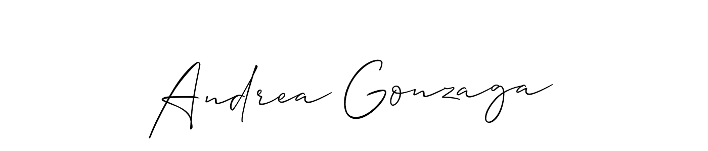 Create a beautiful signature design for name Andrea Gonzaga. With this signature (Allison_Script) fonts, you can make a handwritten signature for free. Andrea Gonzaga signature style 2 images and pictures png