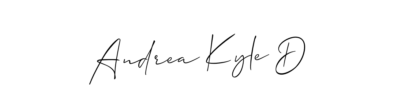 Also we have Andrea Kyle D name is the best signature style. Create professional handwritten signature collection using Allison_Script autograph style. Andrea Kyle D signature style 2 images and pictures png
