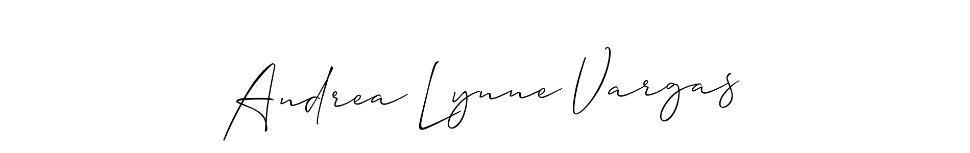 The best way (Allison_Script) to make a short signature is to pick only two or three words in your name. The name Andrea Lynne Vargas include a total of six letters. For converting this name. Andrea Lynne Vargas signature style 2 images and pictures png