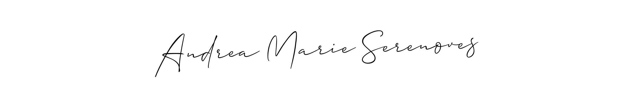 Create a beautiful signature design for name Andrea Marie Serenoves. With this signature (Allison_Script) fonts, you can make a handwritten signature for free. Andrea Marie Serenoves signature style 2 images and pictures png
