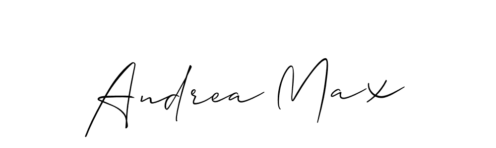 Use a signature maker to create a handwritten signature online. With this signature software, you can design (Allison_Script) your own signature for name Andrea Max. Andrea Max signature style 2 images and pictures png