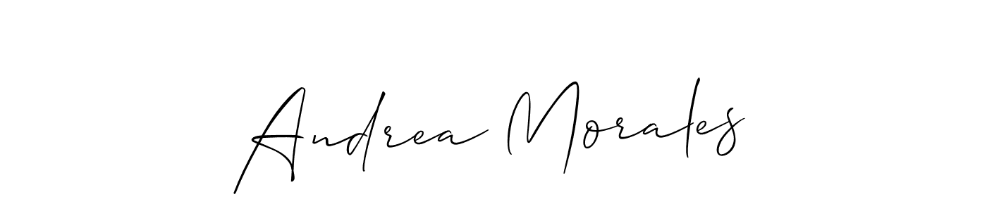 How to make Andrea Morales signature? Allison_Script is a professional autograph style. Create handwritten signature for Andrea Morales name. Andrea Morales signature style 2 images and pictures png