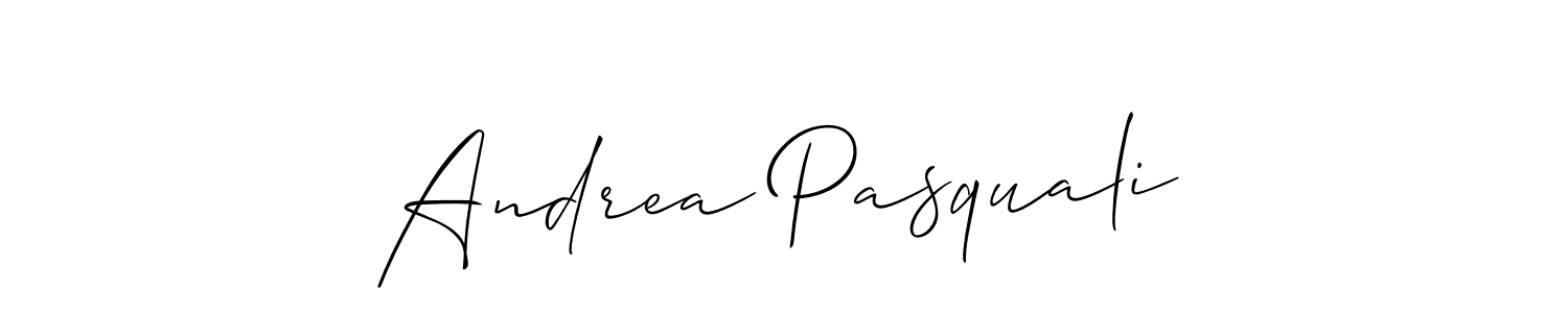 Use a signature maker to create a handwritten signature online. With this signature software, you can design (Allison_Script) your own signature for name Andrea Pasquali. Andrea Pasquali signature style 2 images and pictures png