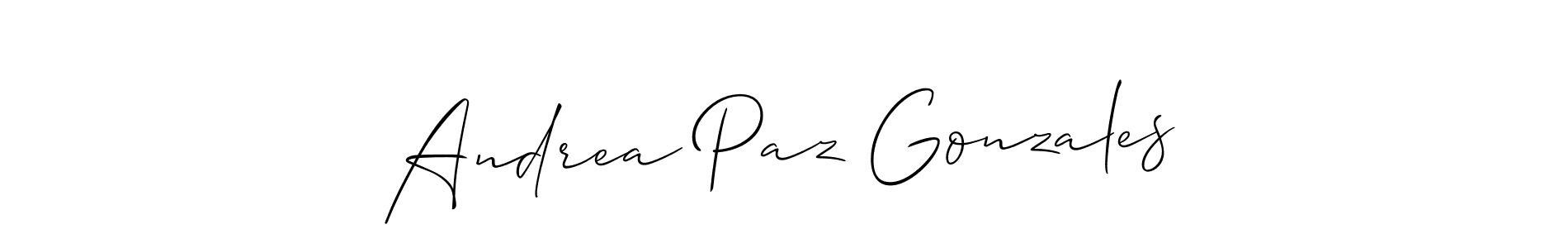 if you are searching for the best signature style for your name Andrea Paz Gonzales. so please give up your signature search. here we have designed multiple signature styles  using Allison_Script. Andrea Paz Gonzales signature style 2 images and pictures png