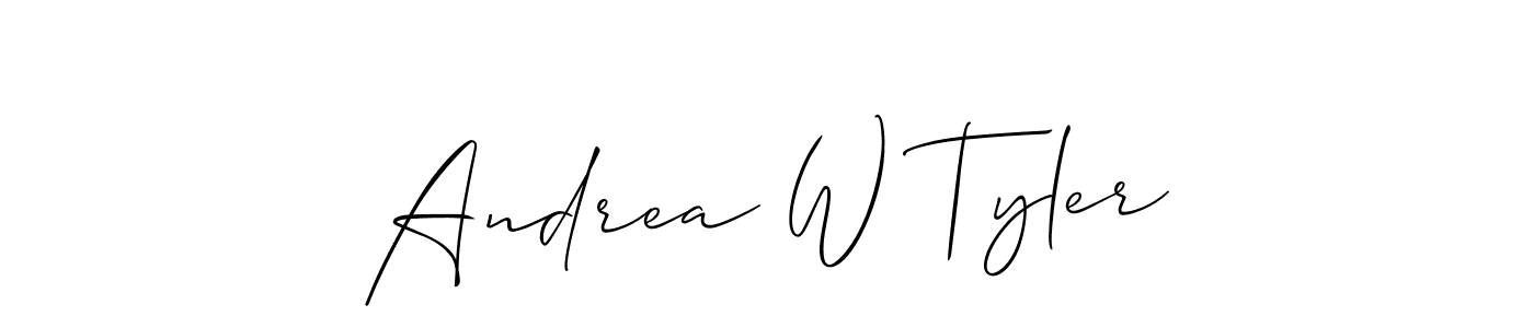 Also we have Andrea W Tyler name is the best signature style. Create professional handwritten signature collection using Allison_Script autograph style. Andrea W Tyler signature style 2 images and pictures png