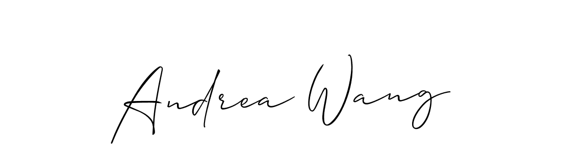 Make a beautiful signature design for name Andrea Wang. With this signature (Allison_Script) style, you can create a handwritten signature for free. Andrea Wang signature style 2 images and pictures png