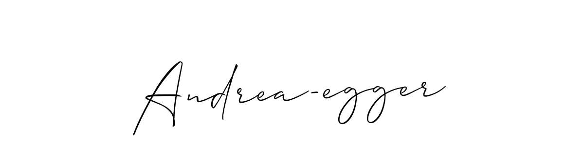 How to make Andrea-egger signature? Allison_Script is a professional autograph style. Create handwritten signature for Andrea-egger name. Andrea-egger signature style 2 images and pictures png