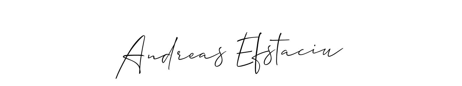 How to make Andreas Efstaciu signature? Allison_Script is a professional autograph style. Create handwritten signature for Andreas Efstaciu name. Andreas Efstaciu signature style 2 images and pictures png