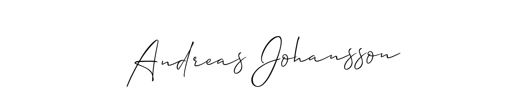 How to make Andreas Johansson name signature. Use Allison_Script style for creating short signs online. This is the latest handwritten sign. Andreas Johansson signature style 2 images and pictures png