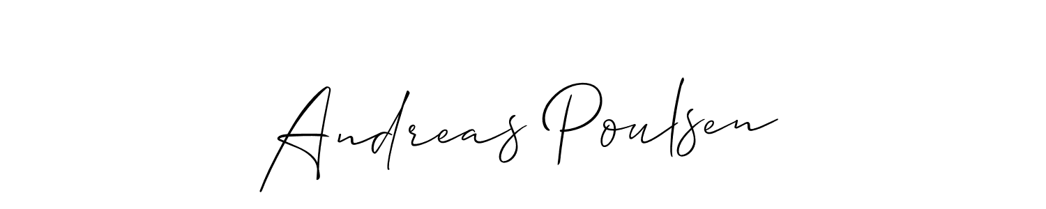 How to make Andreas Poulsen signature? Allison_Script is a professional autograph style. Create handwritten signature for Andreas Poulsen name. Andreas Poulsen signature style 2 images and pictures png