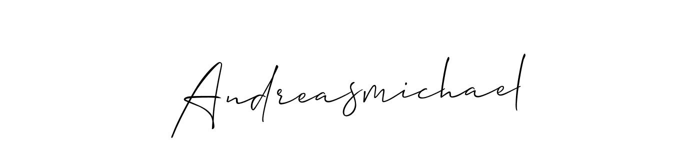 Also we have Andreasmichael name is the best signature style. Create professional handwritten signature collection using Allison_Script autograph style. Andreasmichael signature style 2 images and pictures png