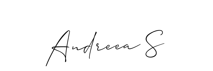 Also we have Andreea S name is the best signature style. Create professional handwritten signature collection using Allison_Script autograph style. Andreea S signature style 2 images and pictures png