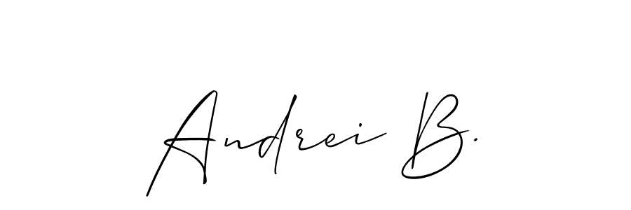 Once you've used our free online signature maker to create your best signature Allison_Script style, it's time to enjoy all of the benefits that Andrei B. name signing documents. Andrei B. signature style 2 images and pictures png