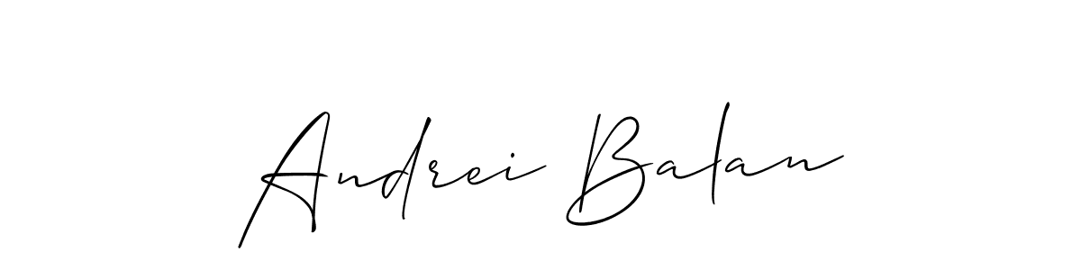 Allison_Script is a professional signature style that is perfect for those who want to add a touch of class to their signature. It is also a great choice for those who want to make their signature more unique. Get Andrei Balan name to fancy signature for free. Andrei Balan signature style 2 images and pictures png