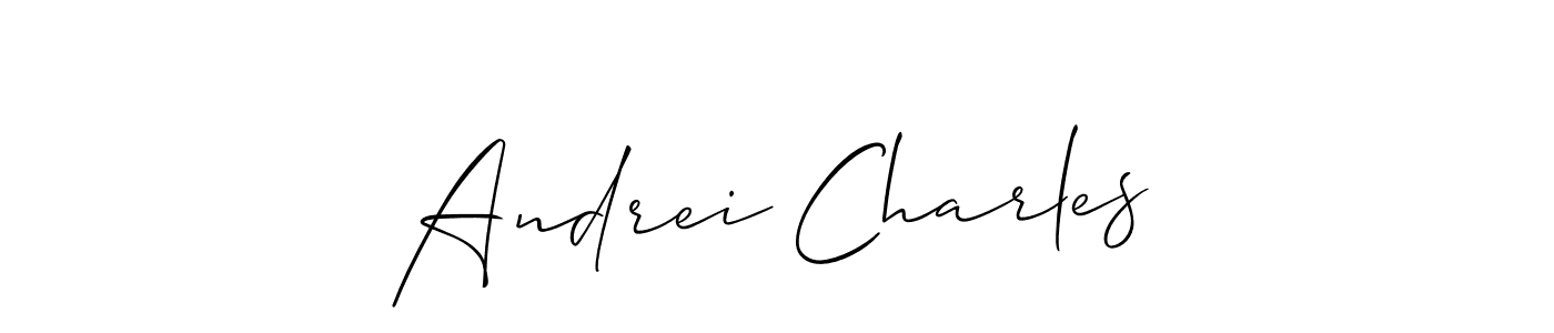 You can use this online signature creator to create a handwritten signature for the name Andrei Charles. This is the best online autograph maker. Andrei Charles signature style 2 images and pictures png