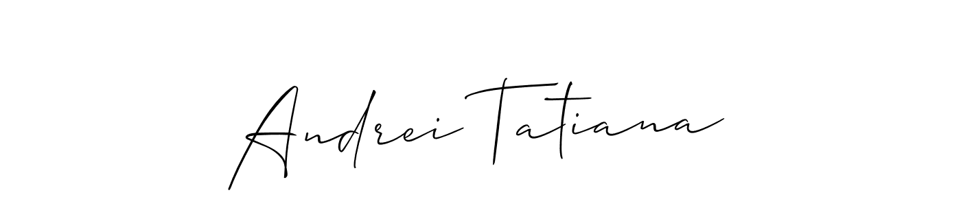 How to Draw Andrei Tatiana signature style? Allison_Script is a latest design signature styles for name Andrei Tatiana. Andrei Tatiana signature style 2 images and pictures png