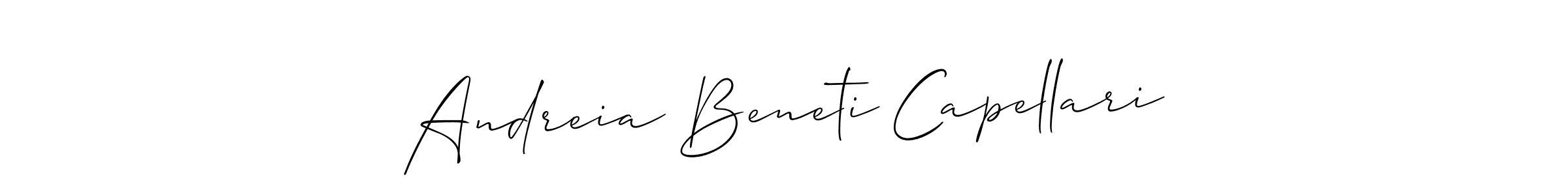 Make a short Andreia Beneti Capellari signature style. Manage your documents anywhere anytime using Allison_Script. Create and add eSignatures, submit forms, share and send files easily. Andreia Beneti Capellari signature style 2 images and pictures png