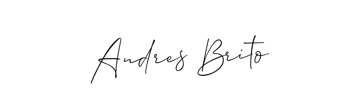 It looks lik you need a new signature style for name Andres Brito. Design unique handwritten (Allison_Script) signature with our free signature maker in just a few clicks. Andres Brito signature style 2 images and pictures png