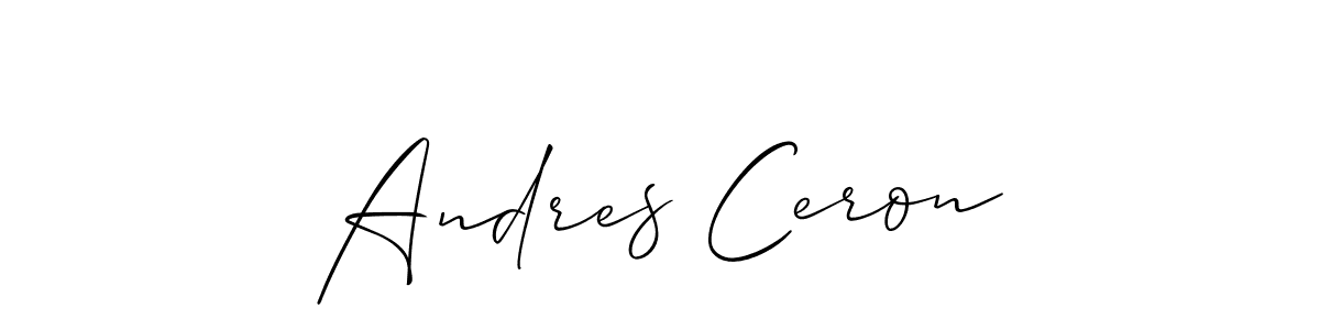 How to make Andres Ceron signature? Allison_Script is a professional autograph style. Create handwritten signature for Andres Ceron name. Andres Ceron signature style 2 images and pictures png