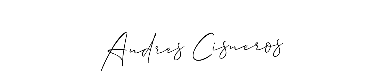Also You can easily find your signature by using the search form. We will create Andres Cisneros name handwritten signature images for you free of cost using Allison_Script sign style. Andres Cisneros signature style 2 images and pictures png