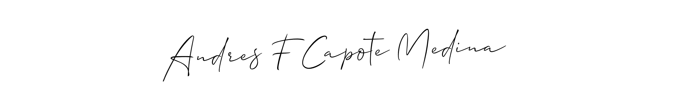 Best and Professional Signature Style for Andres F Capote Medina. Allison_Script Best Signature Style Collection. Andres F Capote Medina signature style 2 images and pictures png