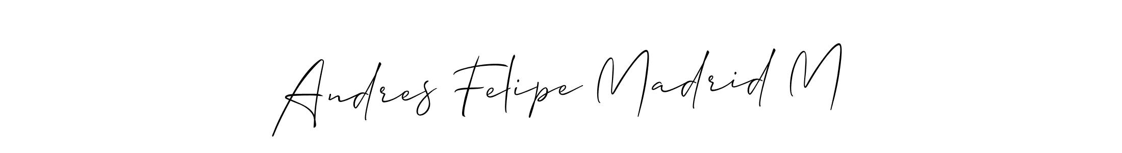 How to Draw Andres Felipe Madrid M signature style? Allison_Script is a latest design signature styles for name Andres Felipe Madrid M. Andres Felipe Madrid M signature style 2 images and pictures png