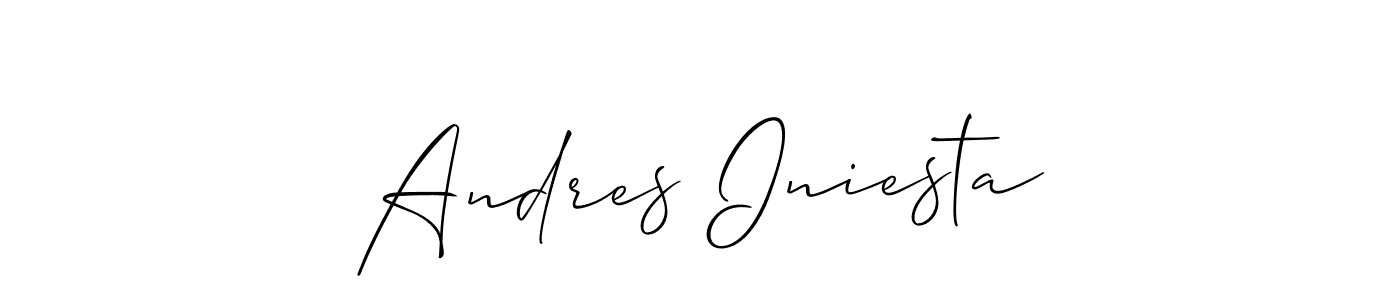 You should practise on your own different ways (Allison_Script) to write your name (Andres Iniesta) in signature. don't let someone else do it for you. Andres Iniesta signature style 2 images and pictures png