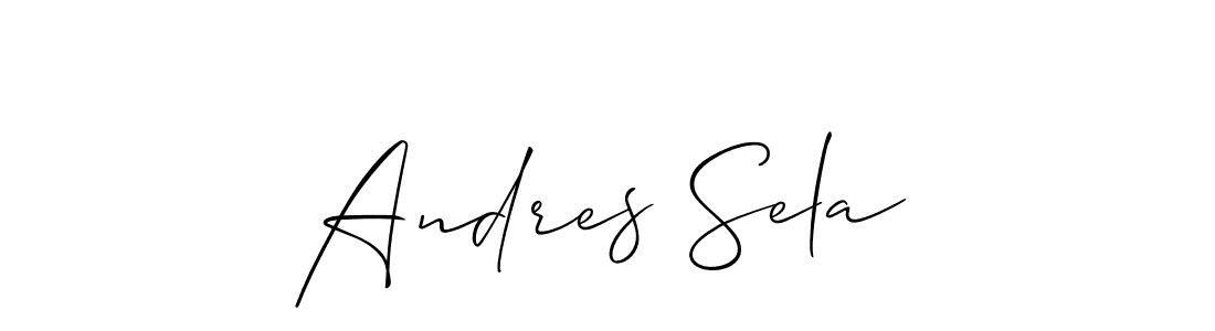 Best and Professional Signature Style for Andres Sela. Allison_Script Best Signature Style Collection. Andres Sela signature style 2 images and pictures png