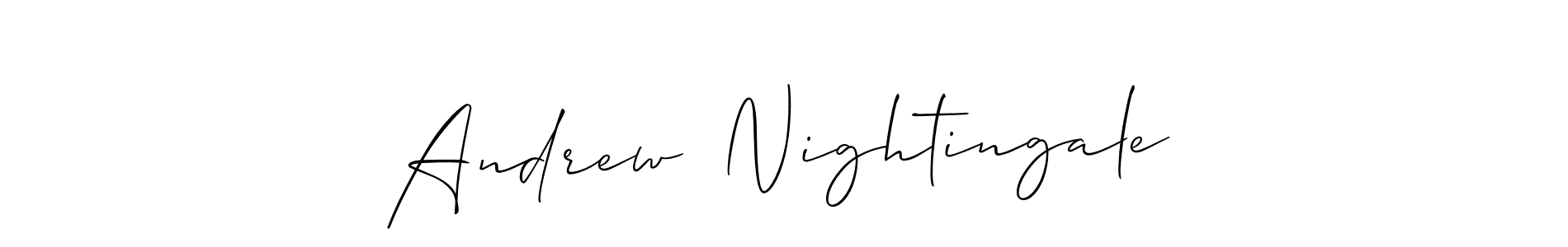 This is the best signature style for the Andrew  Nightingale name. Also you like these signature font (Allison_Script). Mix name signature. Andrew  Nightingale signature style 2 images and pictures png