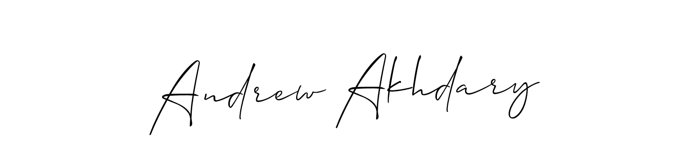 This is the best signature style for the Andrew Akhdary name. Also you like these signature font (Allison_Script). Mix name signature. Andrew Akhdary signature style 2 images and pictures png
