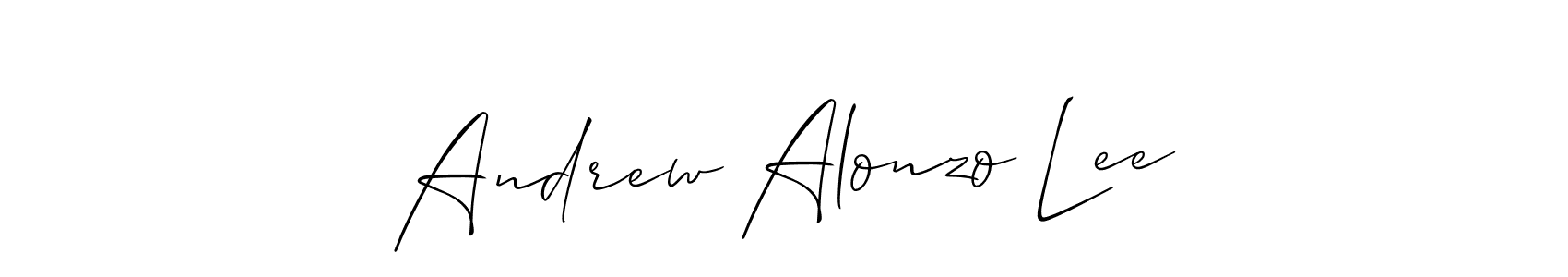 Make a short Andrew Alonzo Lee signature style. Manage your documents anywhere anytime using Allison_Script. Create and add eSignatures, submit forms, share and send files easily. Andrew Alonzo Lee signature style 2 images and pictures png