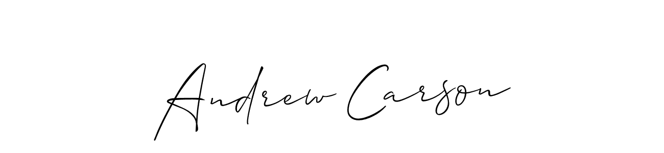 You should practise on your own different ways (Allison_Script) to write your name (Andrew Carson) in signature. don't let someone else do it for you. Andrew Carson signature style 2 images and pictures png