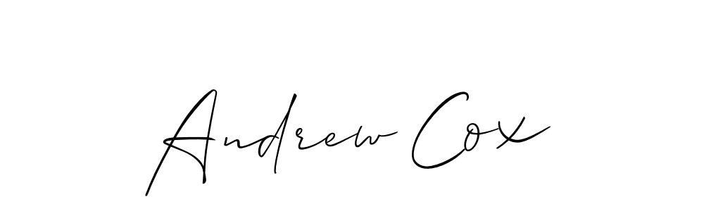 How to make Andrew Cox name signature. Use Allison_Script style for creating short signs online. This is the latest handwritten sign. Andrew Cox signature style 2 images and pictures png