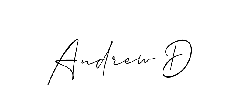 It looks lik you need a new signature style for name Andrew D. Design unique handwritten (Allison_Script) signature with our free signature maker in just a few clicks. Andrew D signature style 2 images and pictures png