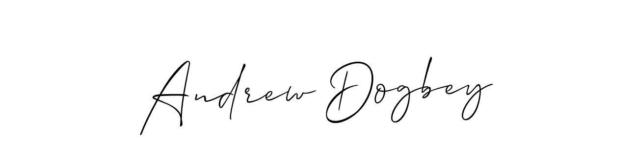 Create a beautiful signature design for name Andrew Dogbey. With this signature (Allison_Script) fonts, you can make a handwritten signature for free. Andrew Dogbey signature style 2 images and pictures png