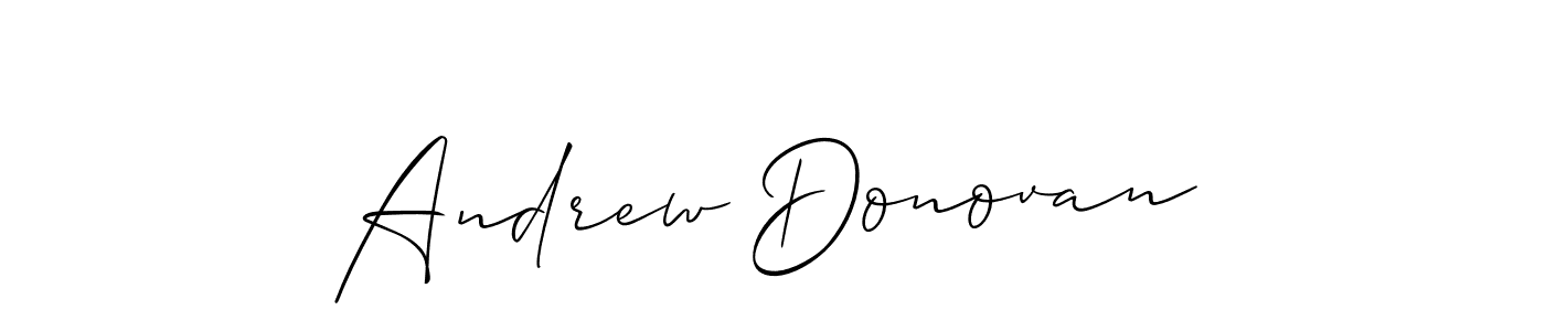 How to make Andrew Donovan signature? Allison_Script is a professional autograph style. Create handwritten signature for Andrew Donovan name. Andrew Donovan signature style 2 images and pictures png