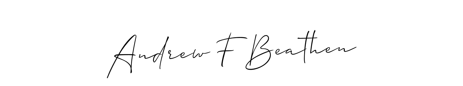 It looks lik you need a new signature style for name Andrew F Beathen. Design unique handwritten (Allison_Script) signature with our free signature maker in just a few clicks. Andrew F Beathen signature style 2 images and pictures png