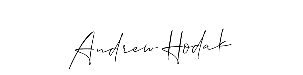 Check out images of Autograph of Andrew Hodak name. Actor Andrew Hodak Signature Style. Allison_Script is a professional sign style online. Andrew Hodak signature style 2 images and pictures png