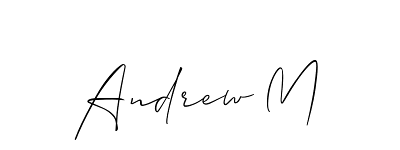 How to Draw Andrew M signature style? Allison_Script is a latest design signature styles for name Andrew M. Andrew M signature style 2 images and pictures png