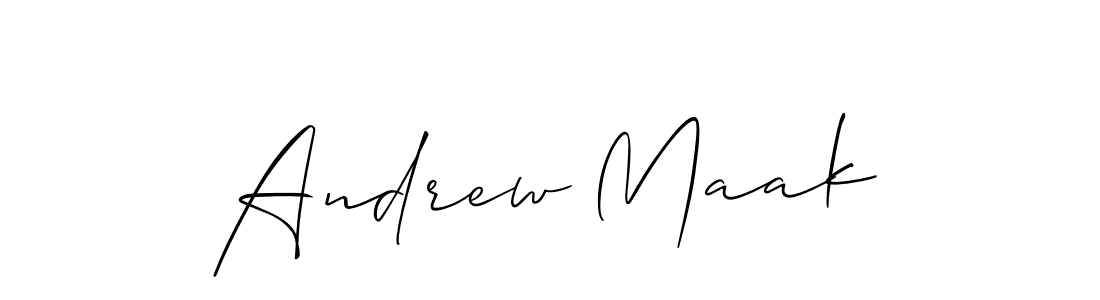 Use a signature maker to create a handwritten signature online. With this signature software, you can design (Allison_Script) your own signature for name Andrew Maak. Andrew Maak signature style 2 images and pictures png