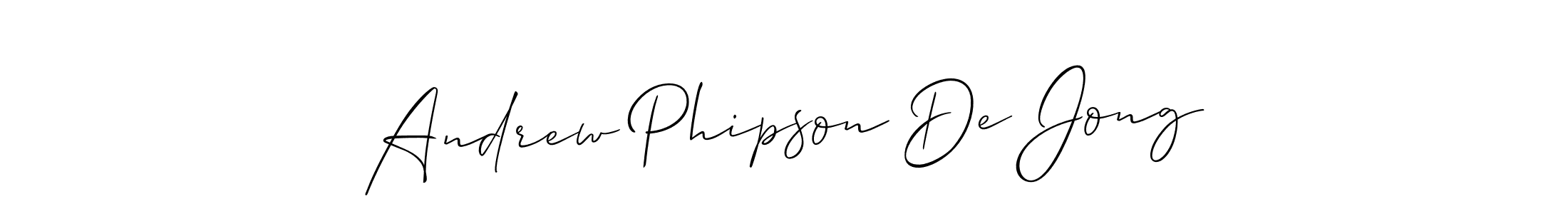 Also we have Andrew Phipson De Jong name is the best signature style. Create professional handwritten signature collection using Allison_Script autograph style. Andrew Phipson De Jong signature style 2 images and pictures png