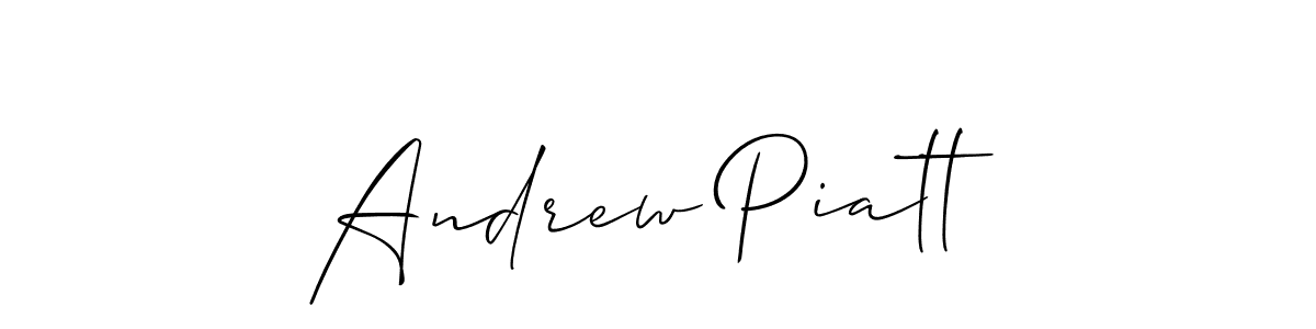 Also You can easily find your signature by using the search form. We will create Andrew Piatt name handwritten signature images for you free of cost using Allison_Script sign style. Andrew Piatt signature style 2 images and pictures png