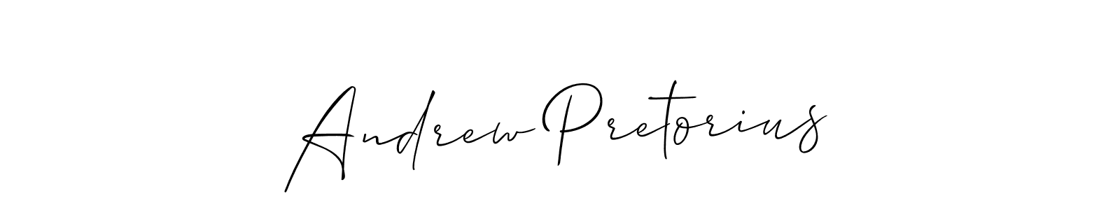 How to make Andrew Pretorius signature? Allison_Script is a professional autograph style. Create handwritten signature for Andrew Pretorius name. Andrew Pretorius signature style 2 images and pictures png