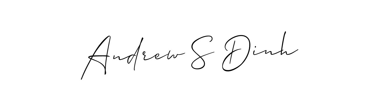 This is the best signature style for the Andrew S Dinh name. Also you like these signature font (Allison_Script). Mix name signature. Andrew S Dinh signature style 2 images and pictures png