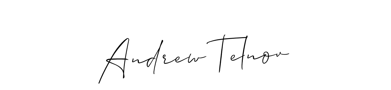 Make a beautiful signature design for name Andrew Telnov. With this signature (Allison_Script) style, you can create a handwritten signature for free. Andrew Telnov signature style 2 images and pictures png