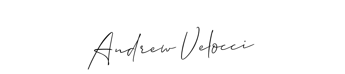 It looks lik you need a new signature style for name Andrew Velocci. Design unique handwritten (Allison_Script) signature with our free signature maker in just a few clicks. Andrew Velocci signature style 2 images and pictures png