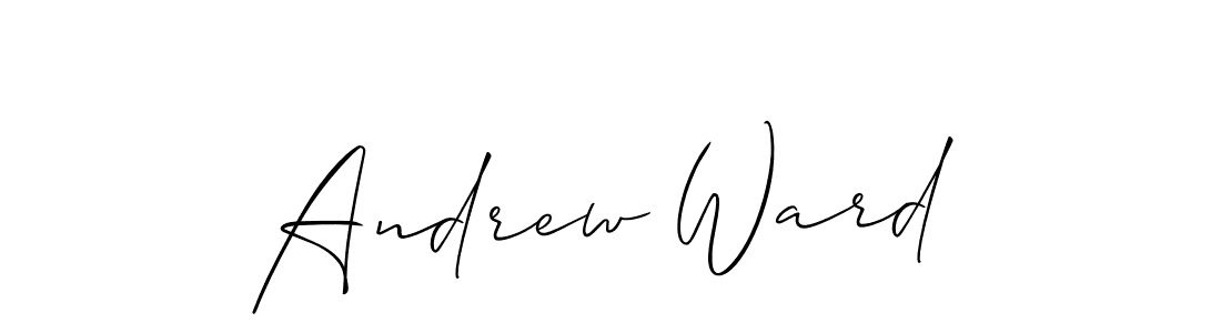 Andrew Ward stylish signature style. Best Handwritten Sign (Allison_Script) for my name. Handwritten Signature Collection Ideas for my name Andrew Ward. Andrew Ward signature style 2 images and pictures png