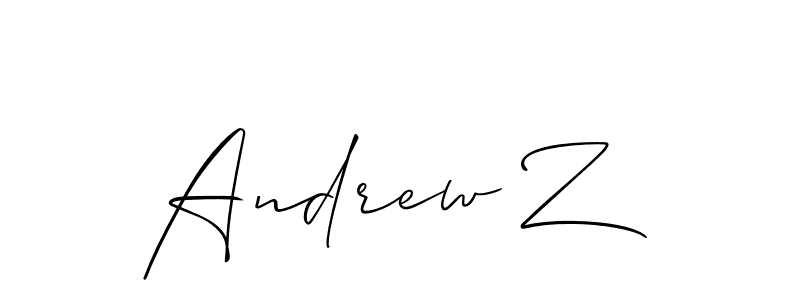 Use a signature maker to create a handwritten signature online. With this signature software, you can design (Allison_Script) your own signature for name Andrew Z. Andrew Z signature style 2 images and pictures png